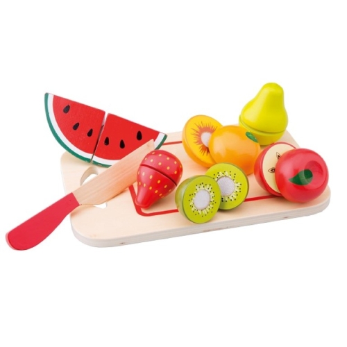 New Classic Toys Fruit Set on Cutting Board